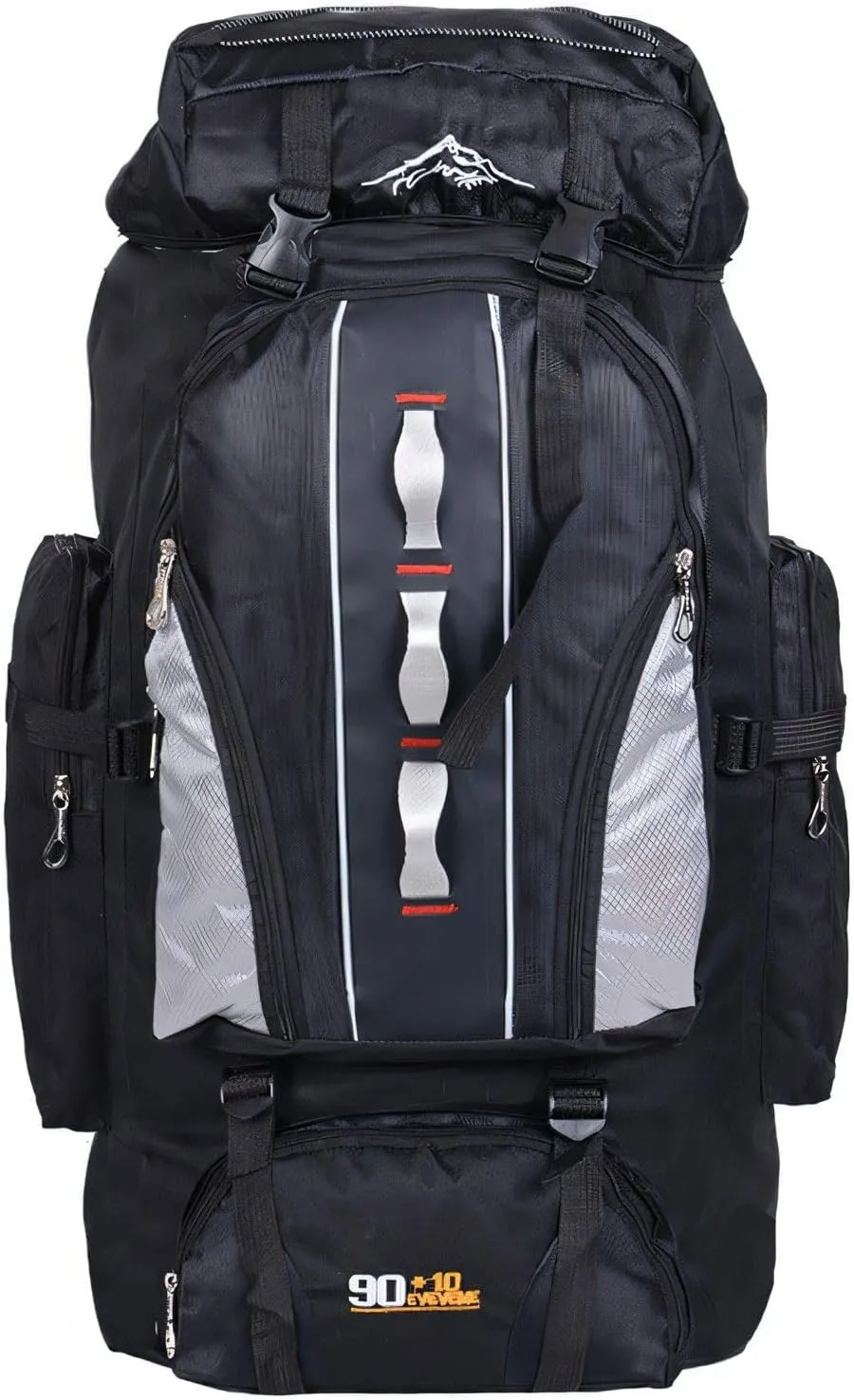 100L Waterproof Hiking Camping Backpack - Lightweight Outdoor Sport Travel Daypack with 90 10L Capacity for Climbing & Touring | Durable Black Backpacking Gear