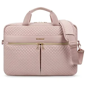17.3 Inch Laptop Bag,BAGSMART Briefcase for Women Computer Messenger Bag Office Travel Business,Pink