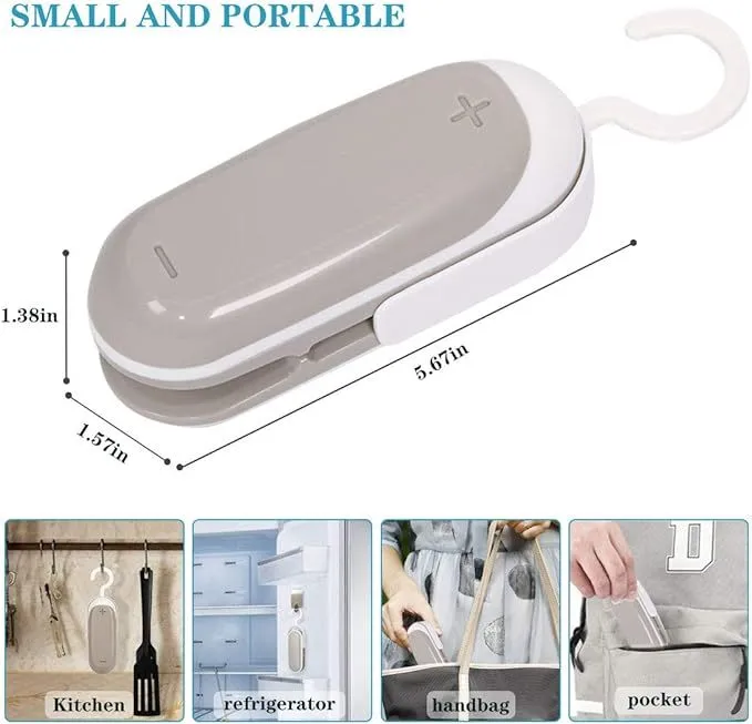 2 PACK Mini Bag Sealer Portable Heat Vacuum Sealers
