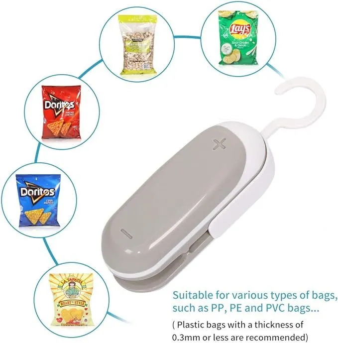 2 PACK Mini Bag Sealer Portable Heat Vacuum Sealers