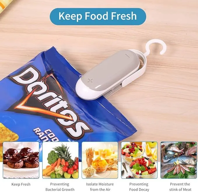 2 PACK Mini Bag Sealer Portable Heat Vacuum Sealers