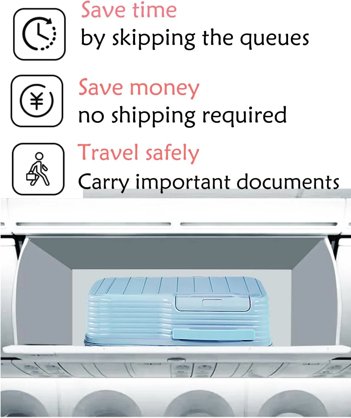 20" Ride-On Suitcase, Carry On Luggage Hardside Luggage with Spinner Wheels Carry on Toddler Luggage Travel Rolling Luggage Carry on Luggage Airline Approved (Blue)