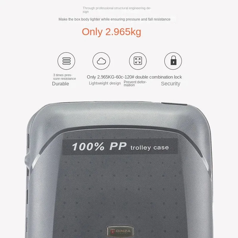 20"24"28" Inch Trolley Case 100% PP Anti-scraping Rolling Luggage Spinner UltraLight Travel Suitcase Hardside Luggage