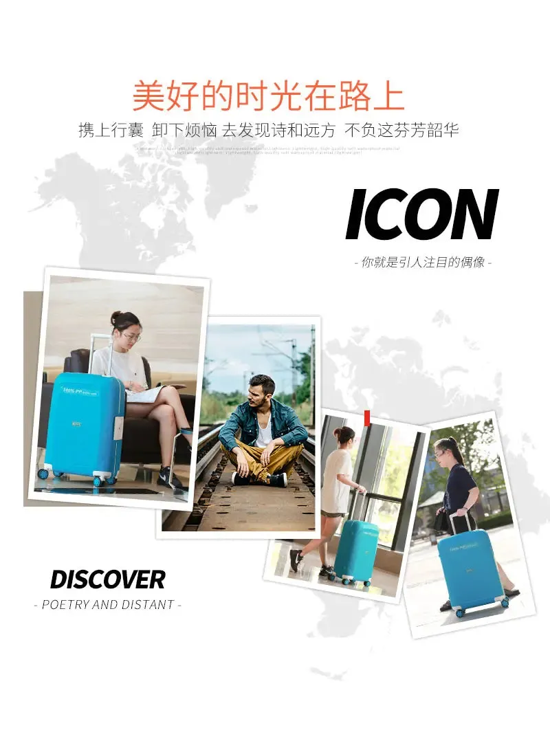 20"24"28" Inch Trolley Case 100% PP Anti-scraping Rolling Luggage Spinner UltraLight Travel Suitcase Hardside Luggage