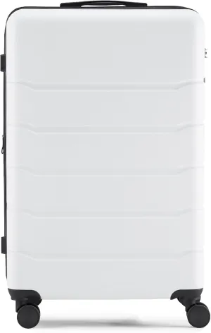 24 Inch Luggage Suitcase, Hard Shell Rolling Suitcase with TSA Lock, Expandable Lightweight Luggage with Spinner Wheels, White