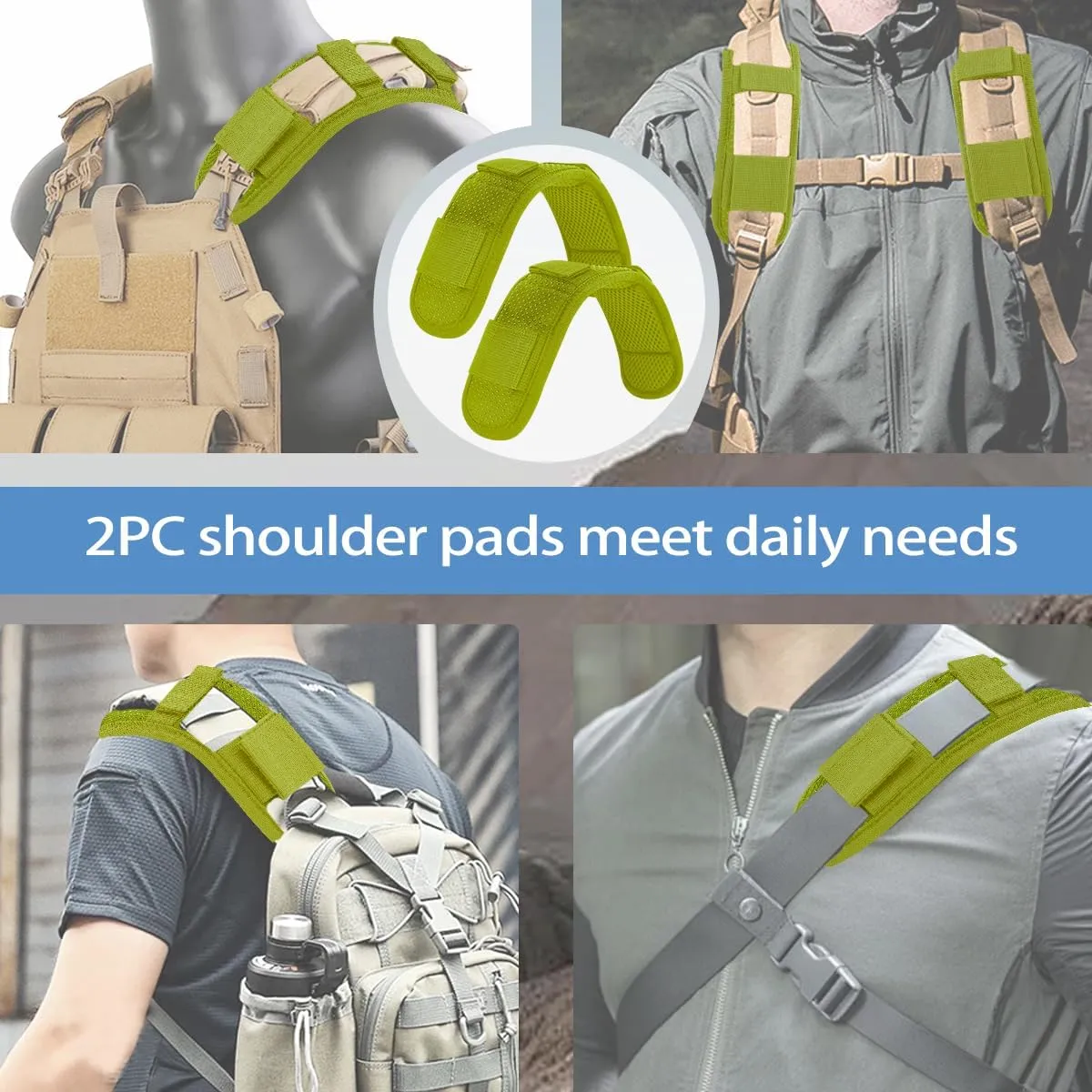 2Pcs Ultra-Thick Shoulder Pad Cushions for Laptop Bags,Messenger Bags,Briefcases,Luggage, Tool Bags,Travel Bags etc