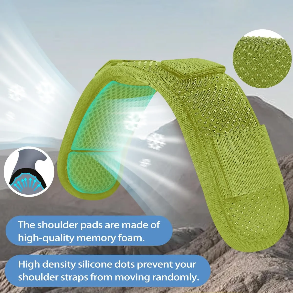 2Pcs Ultra-Thick Shoulder Pad Cushions for Laptop Bags,Messenger Bags,Briefcases,Luggage, Tool Bags,Travel Bags etc