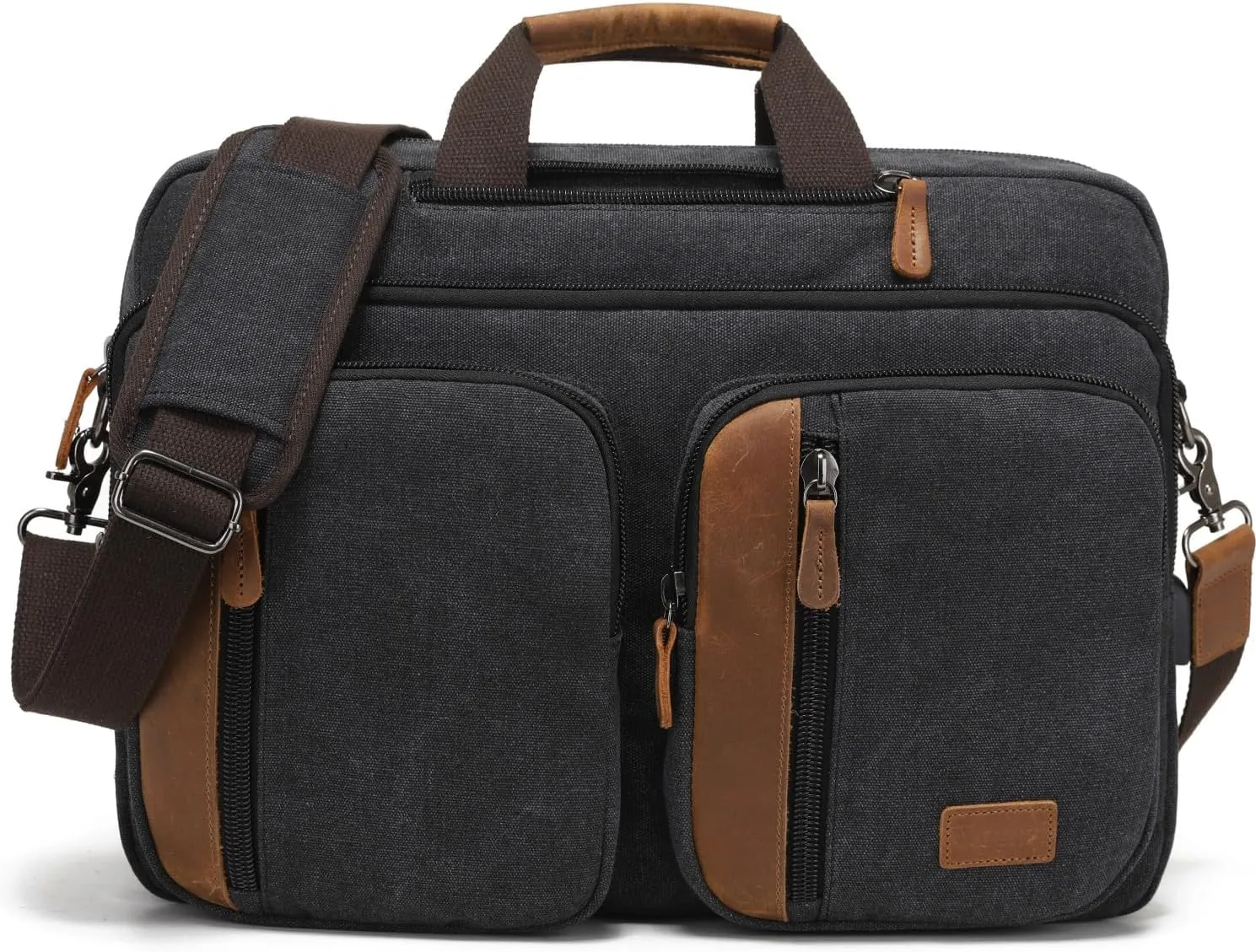 3 in 1 Convertible Messenger Bag,17.3 Inch Laptop Backpack,Shoulder Bag,Business Handbags,Briefcase Computer Backpack for Men Women(Black)