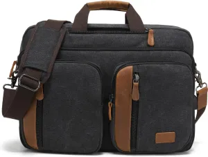 3 in 1 Convertible Messenger Bag,17.3 Inch Laptop Backpack,Shoulder Bag,Business Handbags,Briefcase Computer Backpack for Men Women(Black)