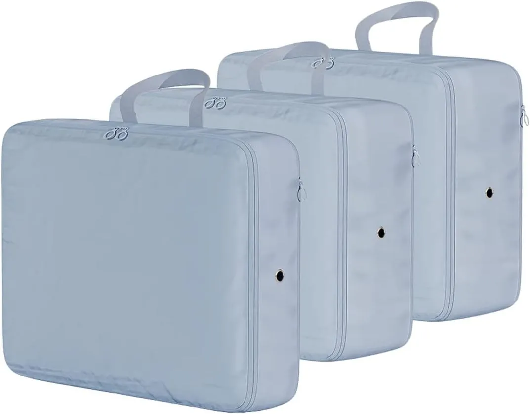 3 PCS Compression Packing Cubes for Suitcase Travel Luggage Organizer Bags Set Packing Organizers Compression Suitcase Bag Travel Essential Bag