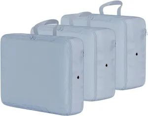 3 PCS Compression Packing Cubes for Suitcase Travel Luggage Organizer Bags Set Packing Organizers Compression Suitcase Bag Travel Essential Bag