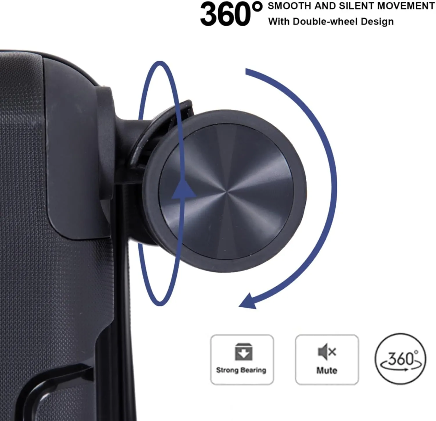 3-Piece PP Hardshell Luggage Set (20"/24"/28") - Lightweight Durable Suitcases with Lock & 360° Spinner Wheels - Black Carry-On & Checked Luggage (Black   Polypropylene)