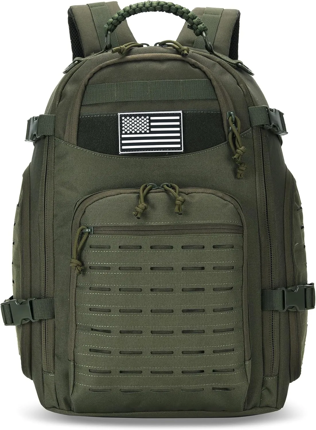 35L Tactical Backpack for Men Heavy Duty Military Backpack 3 Day Assault Pack Molle Backpack Hiking Rucksack (Green)