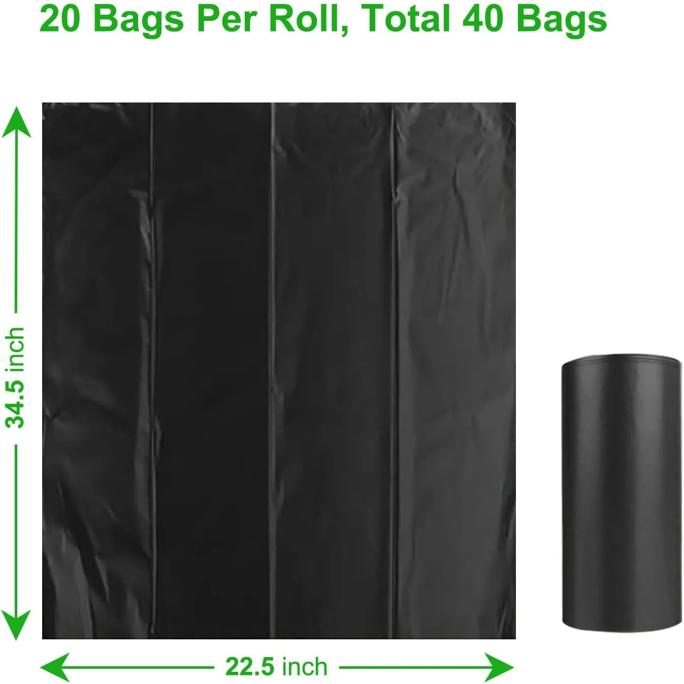 40 PCS 13 Gallon Portable Toilet Bags for Camping, Biodegradable Trash bags - 1 Mills Thickened Waste Bag, Camping Poop Bag for Trash Lawn, Leaf Yard, Home, Travel, Outdoor