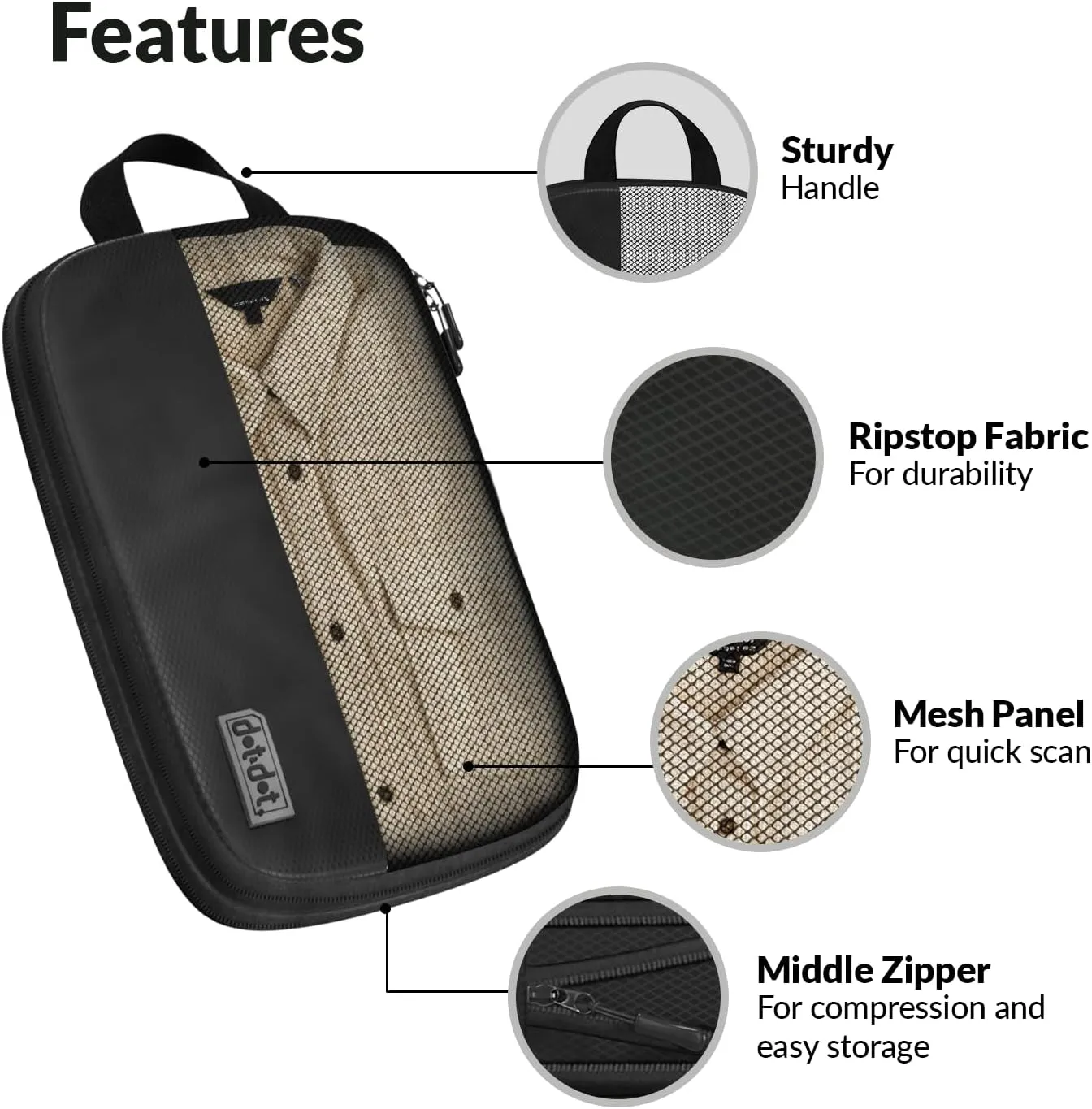 4pc Small Compression Packing Cubes for Suitcases - Carry-on & Compression Cubes - Luggage Packing Bags for Travel