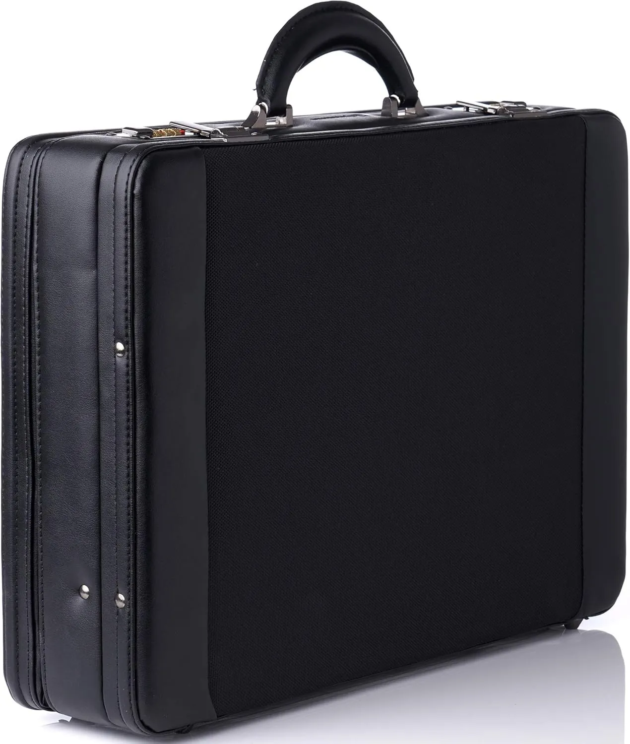 Alpine Swiss Mens Briefcase | Hard Side Business Case | Expandable Attache Case For Men | Dual Combination Locks | Padded Interior | Multi Organizer Pockets | Manufacturer’s Warranty