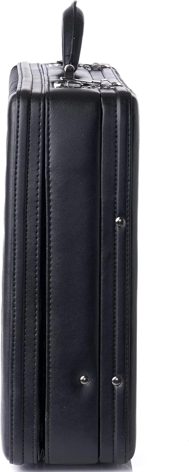 Alpine Swiss Mens Briefcase | Hard Side Business Case | Expandable Attache Case For Men | Dual Combination Locks | Padded Interior | Multi Organizer Pockets | Manufacturer’s Warranty