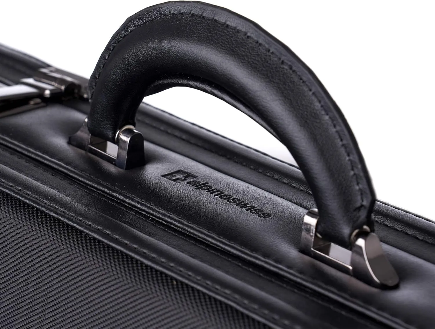 Alpine Swiss Mens Briefcase | Hard Side Business Case | Expandable Attache Case For Men | Dual Combination Locks | Padded Interior | Multi Organizer Pockets | Manufacturer’s Warranty