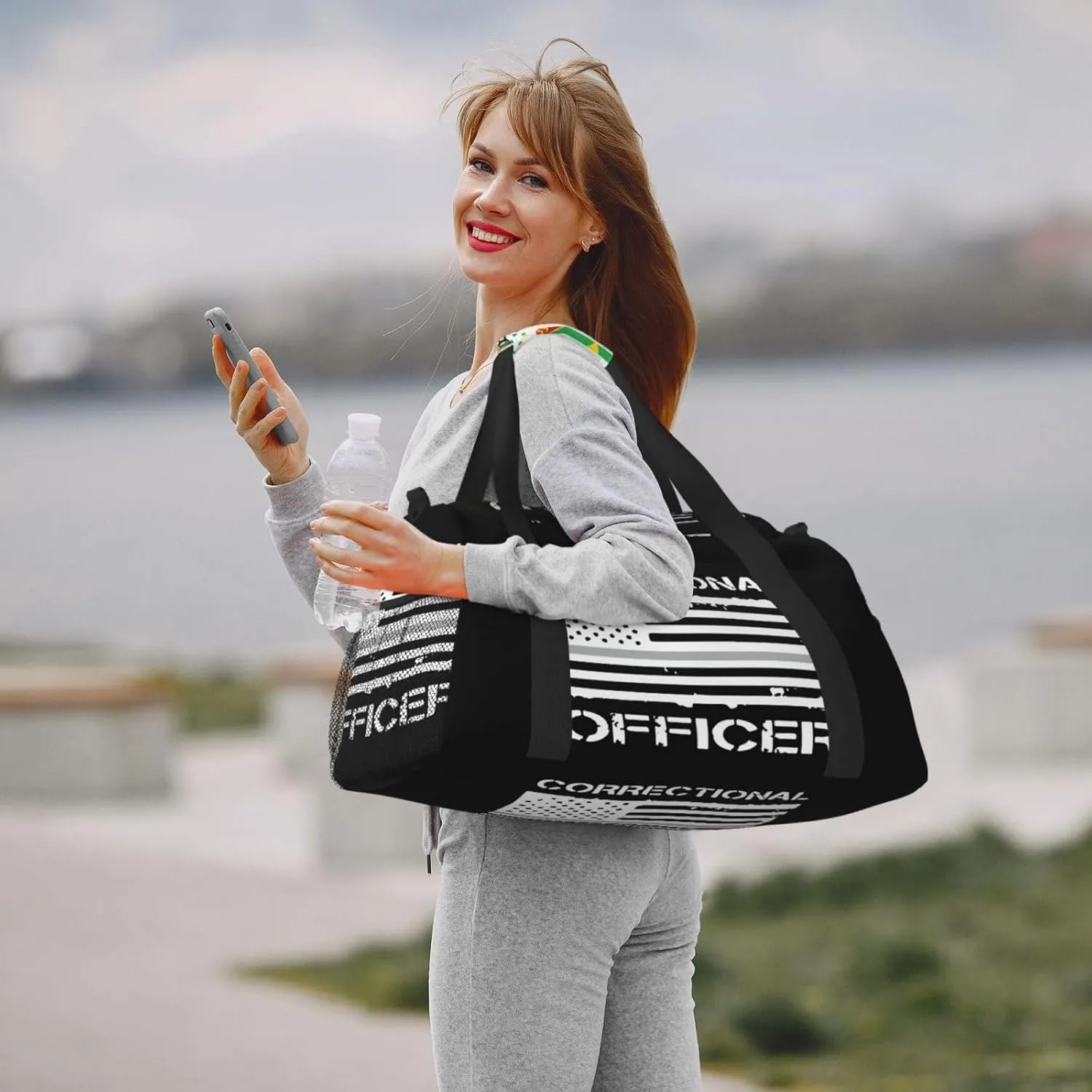 American Flag Travel Duffel Bag Large Foldable Waterproof Overnight Bag For Beach Swim Bags Pool Sports Gym