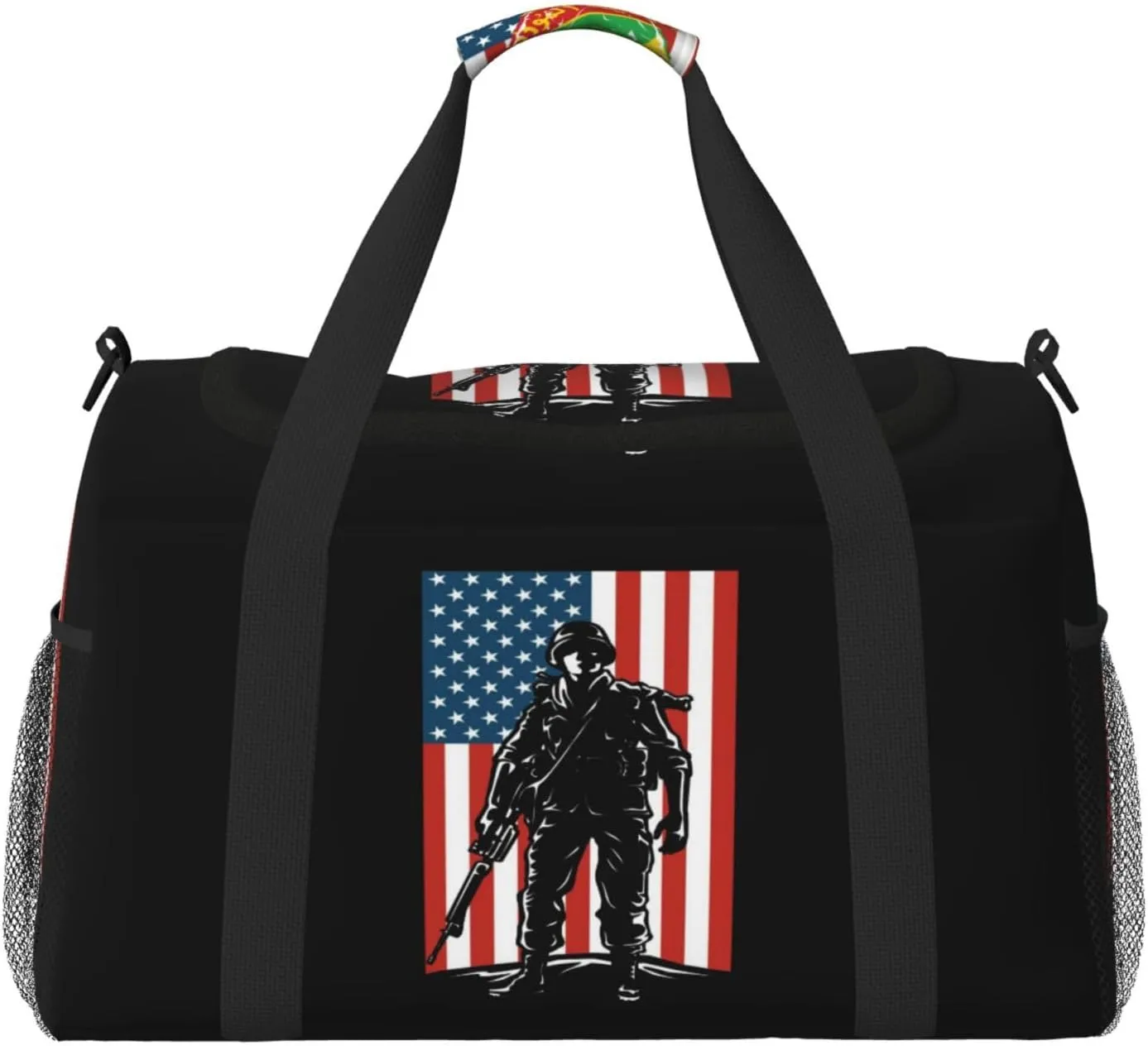 American Flag Travel Duffel Bag Large Foldable Waterproof Overnight Bag For Beach Swim Bags Pool Sports Gym
