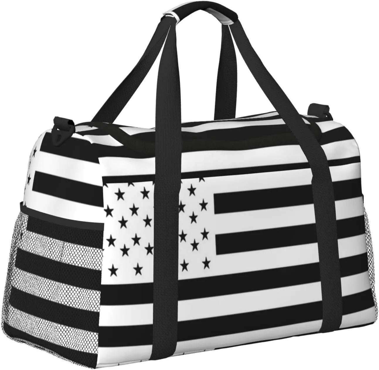 American Flag Travel Duffel Bag Large Foldable Waterproof Overnight Bag For Beach Swim Bags Pool Sports Gym