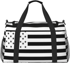 American Flag Travel Duffel Bag Large Foldable Waterproof Overnight Bag For Beach Swim Bags Pool Sports Gym