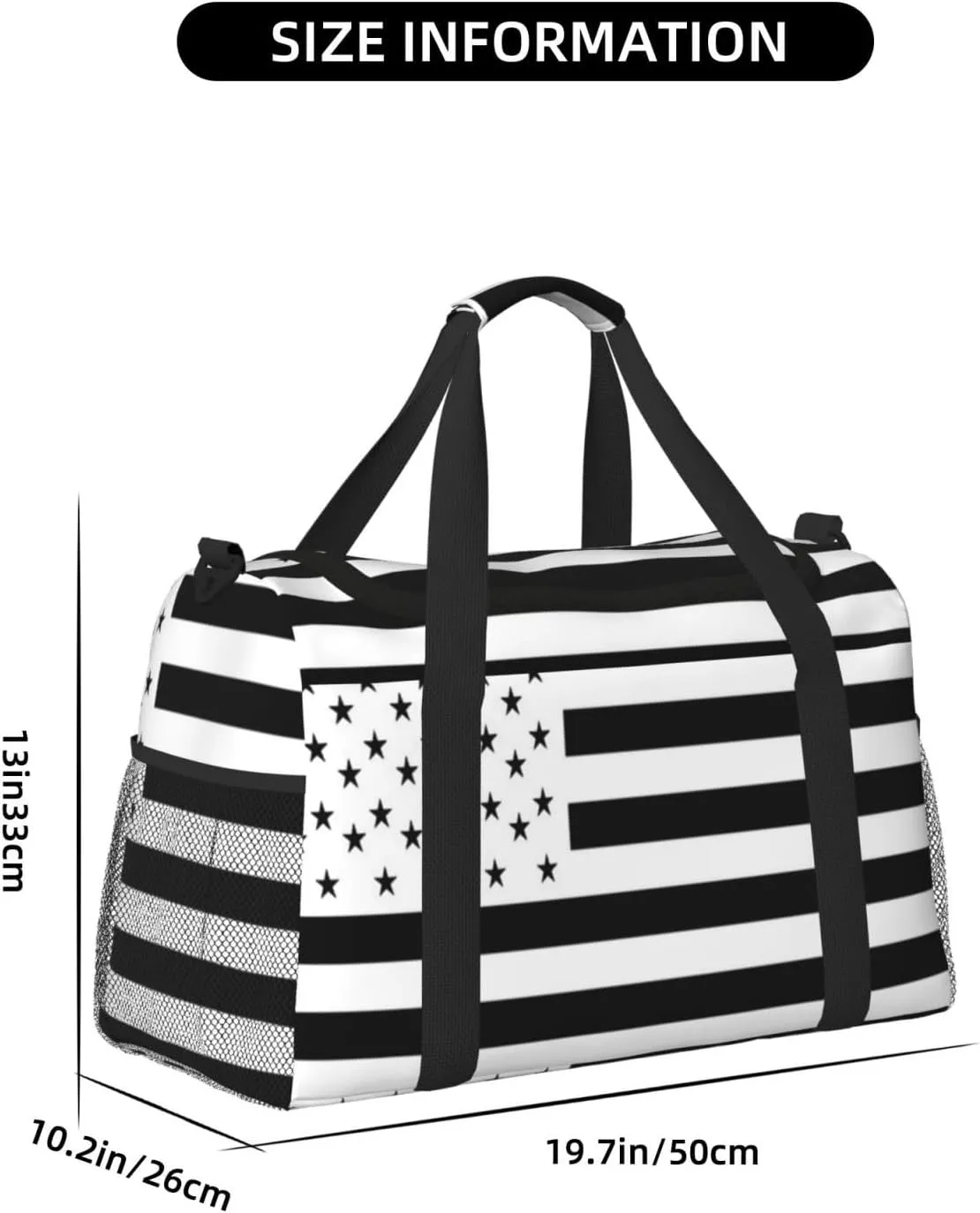 American Flag Travel Duffel Bag Large Foldable Waterproof Overnight Bag For Beach Swim Bags Pool Sports Gym