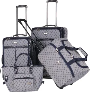 American Flyer Luggage Signature 4 Piece Set, Navy, One Size