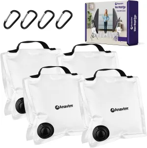 Anavim Heavy Duty Water Weight Bag Saddle Design 4 Pack Photo Video Studio Stand, Backyard, Outdoor Patio, Sports (White) Patent Pending