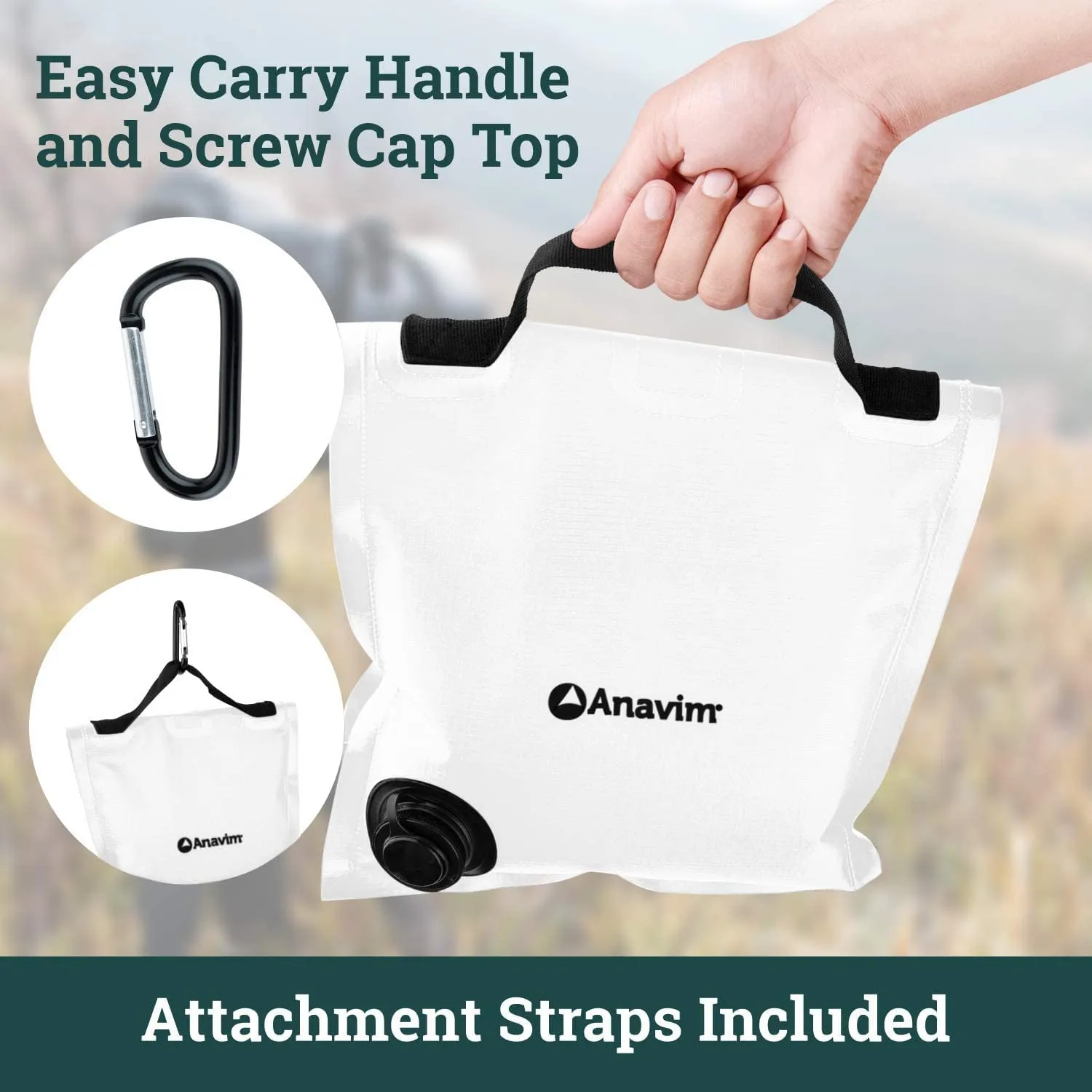Anavim Heavy Duty Water Weight Bag Saddle Design 4 Pack Photo Video Studio Stand, Backyard, Outdoor Patio, Sports (White) Patent Pending