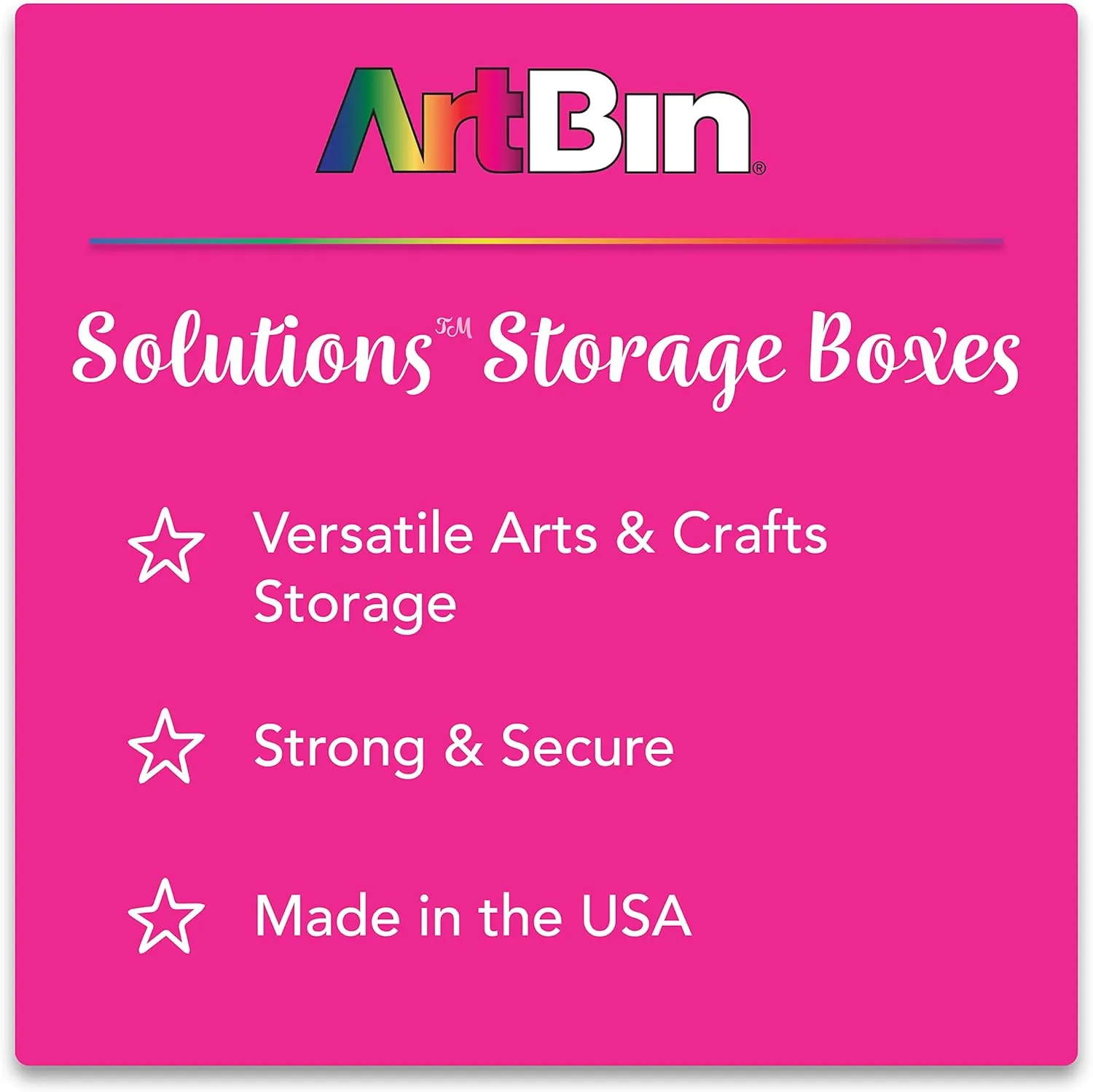 ArtBin 4006AB Medium Solutions Box with Dividers, Art & Craft Organizer, [1] Plastic Storage Case, Clear