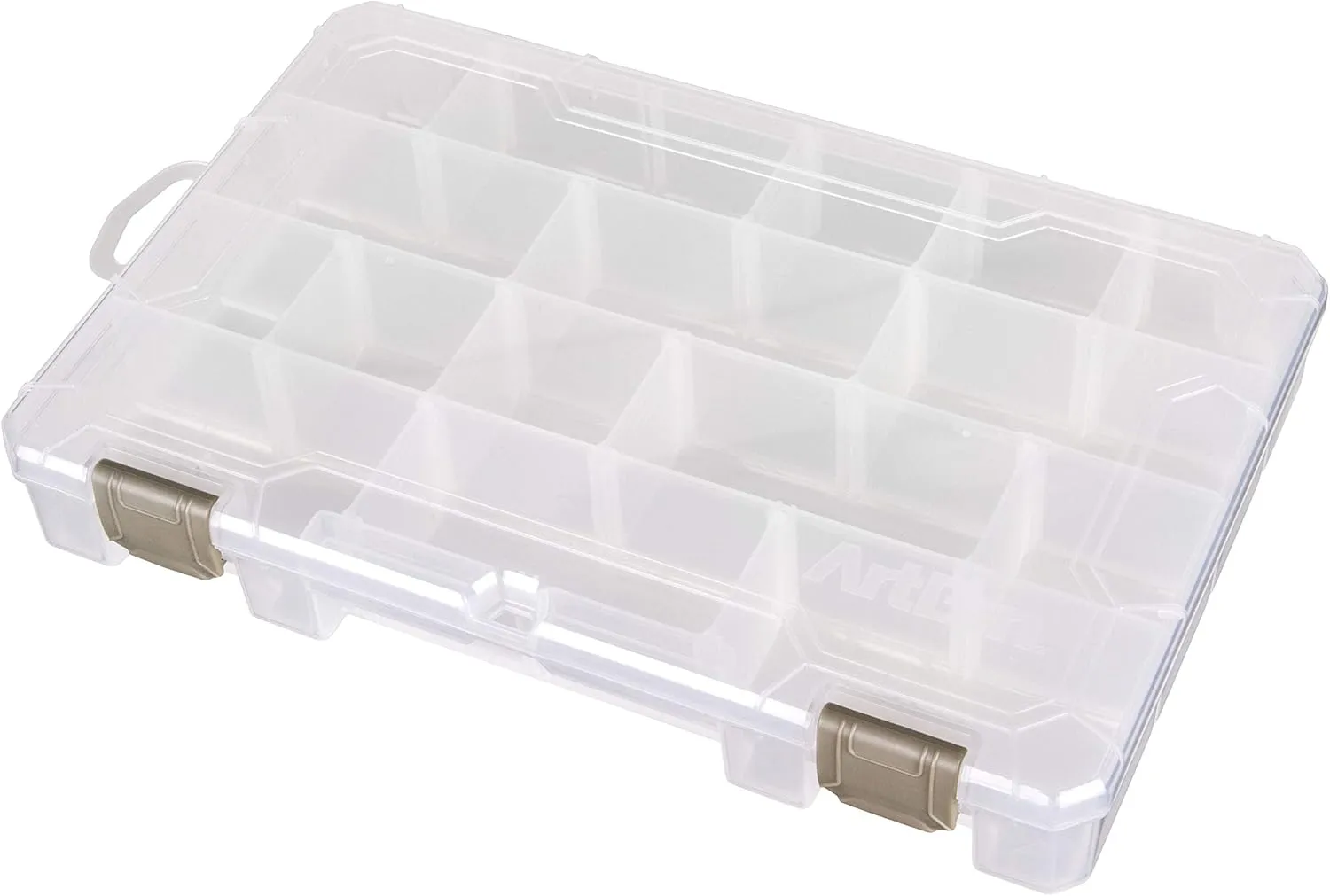 ArtBin 4006AB Medium Solutions Box with Dividers, Art & Craft Organizer, [1] Plastic Storage Case, Clear