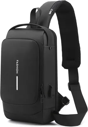 Auricz Sling Bag, New Carbon Fiber Streamline Anti-Theft Sling Bags, Waterproof Men's Chest Bag Shoulder Bags