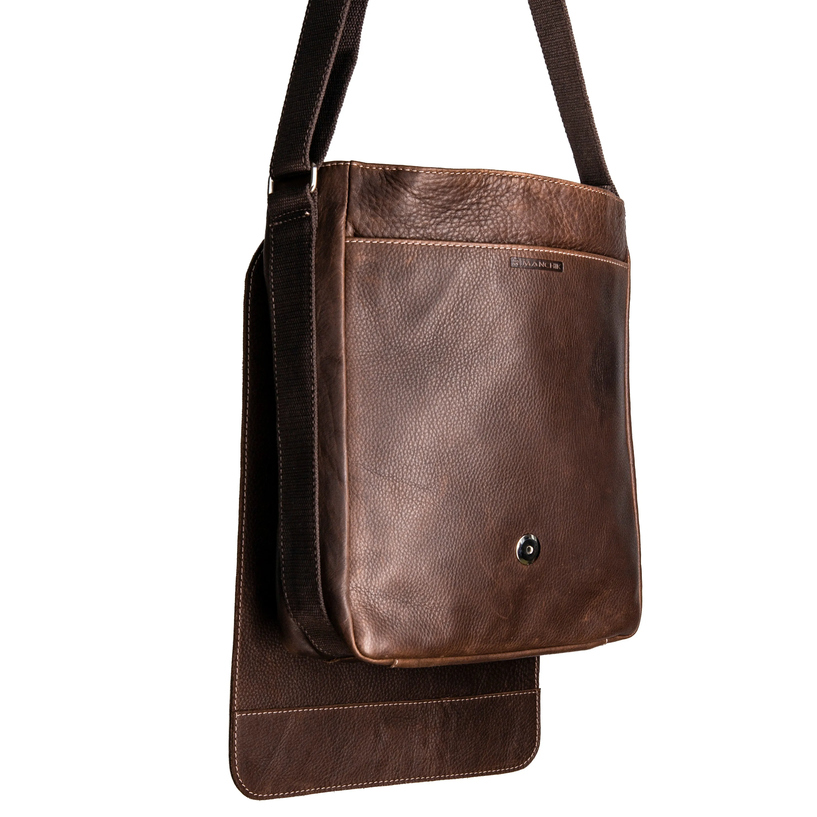AUSTIN Messenger Bag – Chocolate Brown/Tan