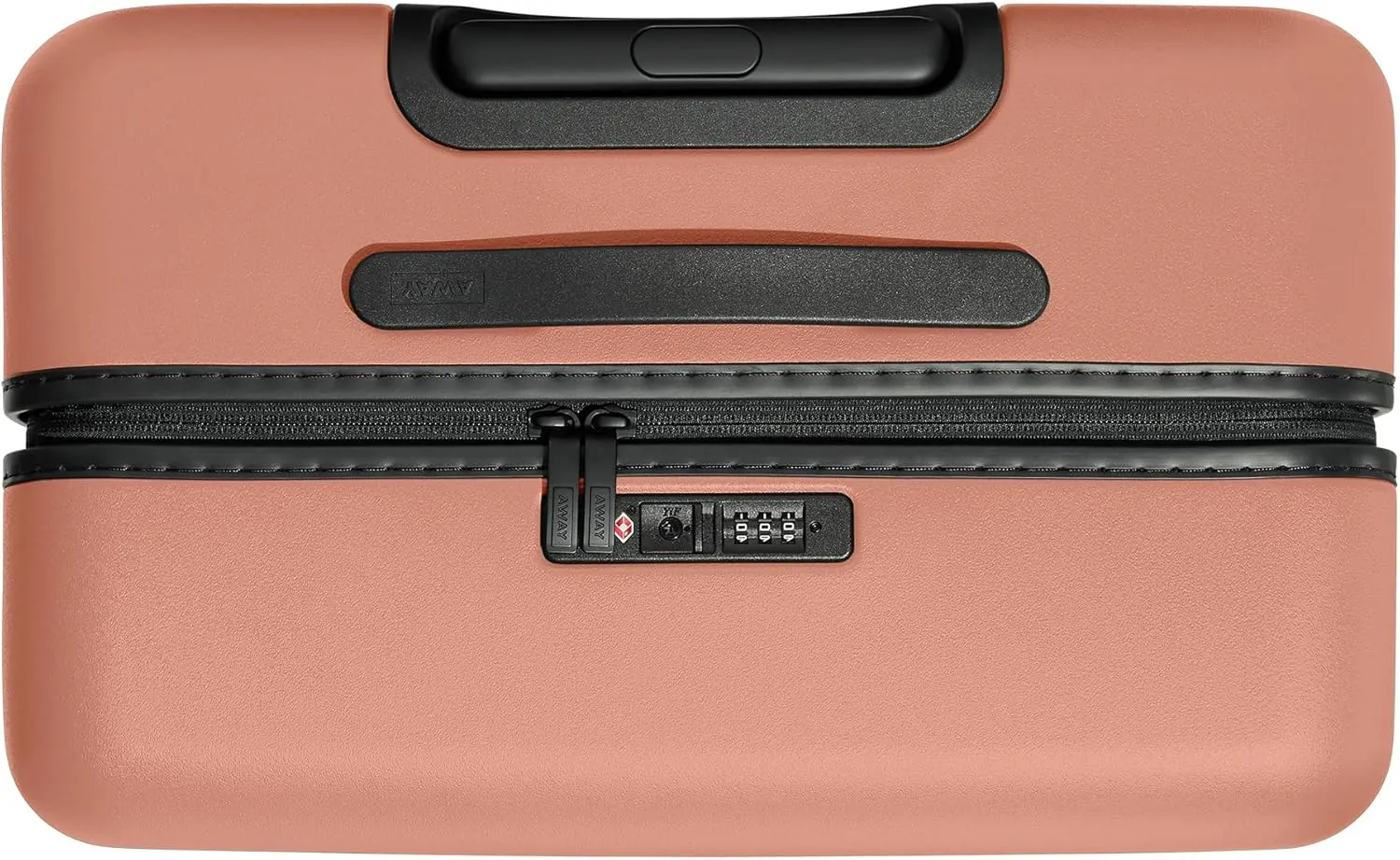 Away Medium Checked Luggage, Lightweight Hard Shell Suitcase with Spinner Wheels, Durable Rolling Luggage, TSA Lock, 26 Inch, Clay Pink