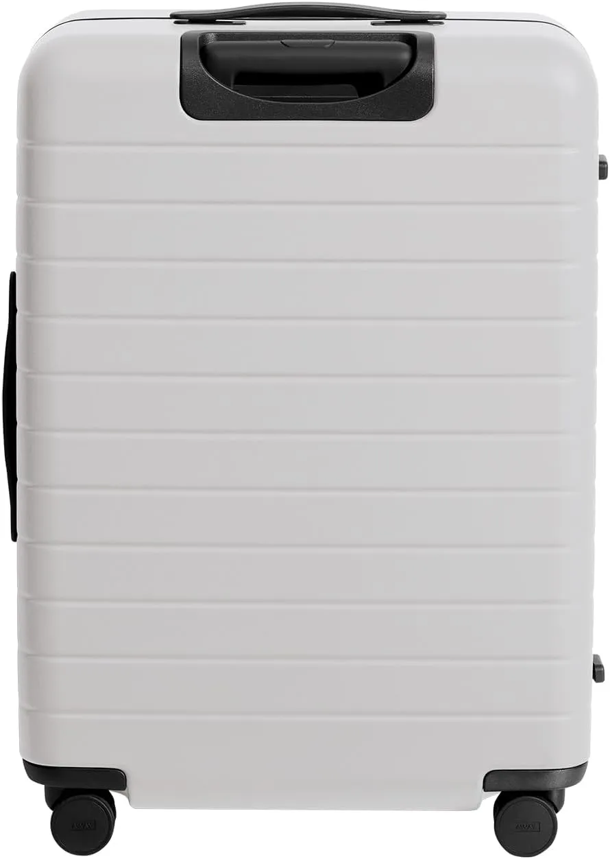 Away Medium Checked Luggage, Lightweight Hard Shell Suitcase with Spinner Wheels, Durable Rolling Luggage, TSA Lock, 26 Inch, Cloud Gray