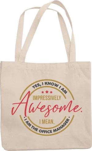 Awesome Office Manager Reusable Tote Bag for Supervisor or Director