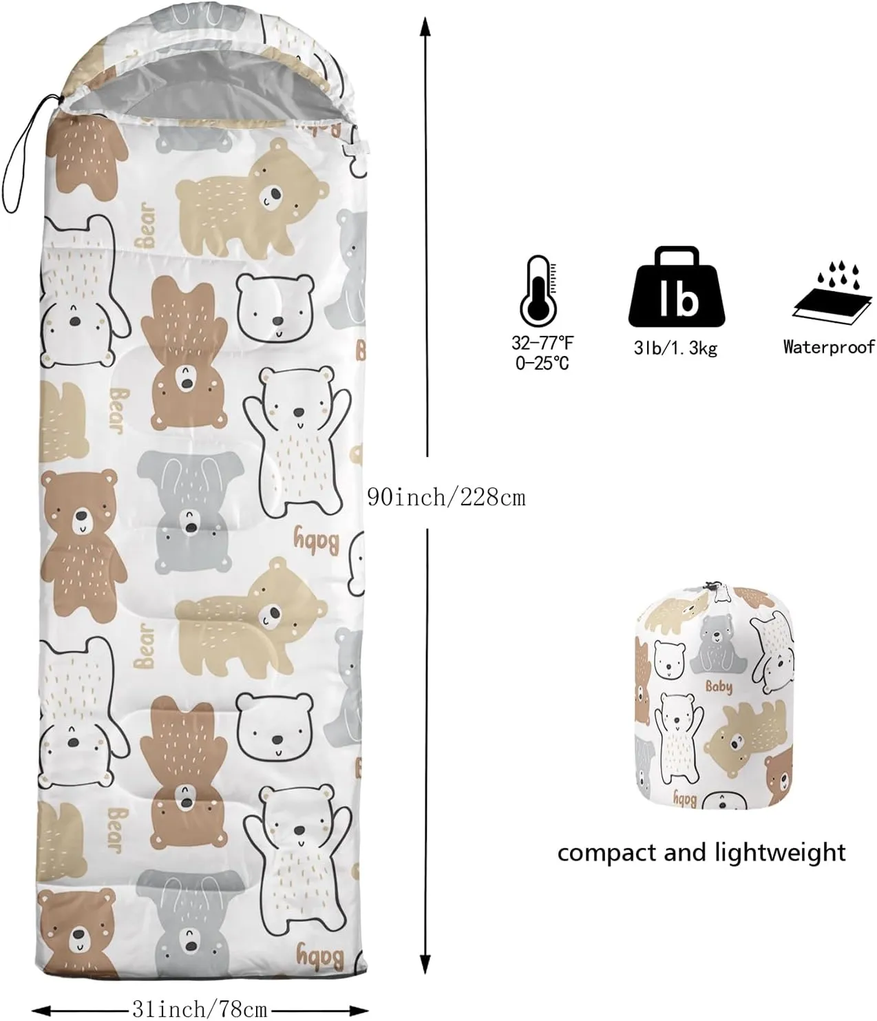 Axolotl Racing Car Sleeping Bag for Traveling,Cool Car Backpacking Camping Bag for Boys Men,Waterproof Portable Camping Stuff for 3 Season,Lightweight Compact Camping Gear Equipment Hunting Adventure