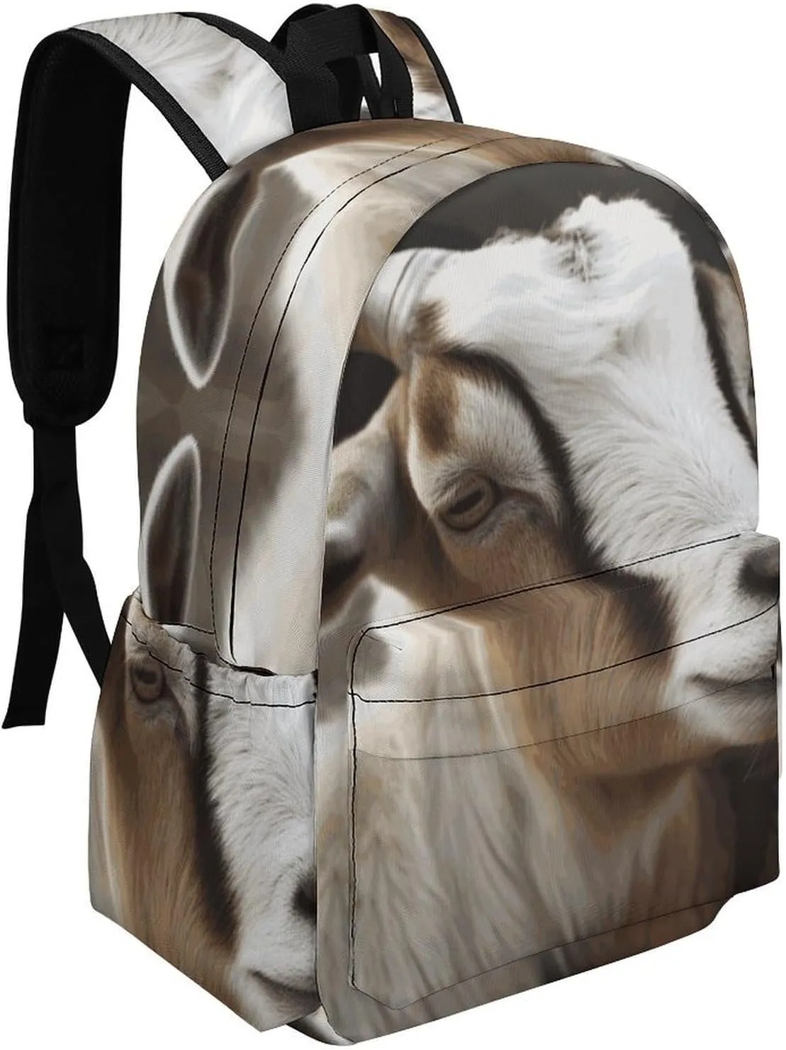 Backpack for Men Women Daypack Waterproof Animals Goat Computer Bag Business Work Bag for Travel, 42x30x15cm