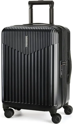 BAGSMART Carry On Luggage 22x14x9 Airline Approved with Spinner Wheels,100% PC Hardside Expandable Luggage with TSA Lock for Trips, 20 Inch Rolling Suitcases for Men Women,Black
