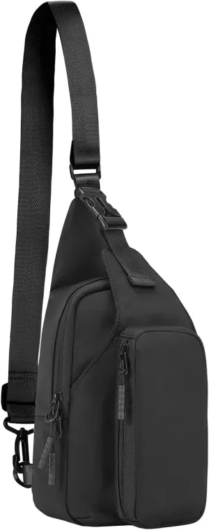 baleaf Small Sling Bag Crossbody Backpack Adjustable Strap Shoulder Chest Daypack Casual Traveling Hiking Daily Black
