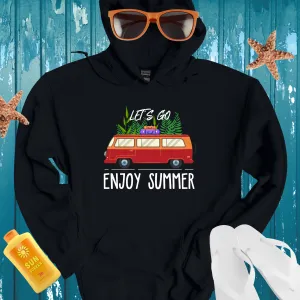 Beach Adventure Van Hoodie Retro Travel Design