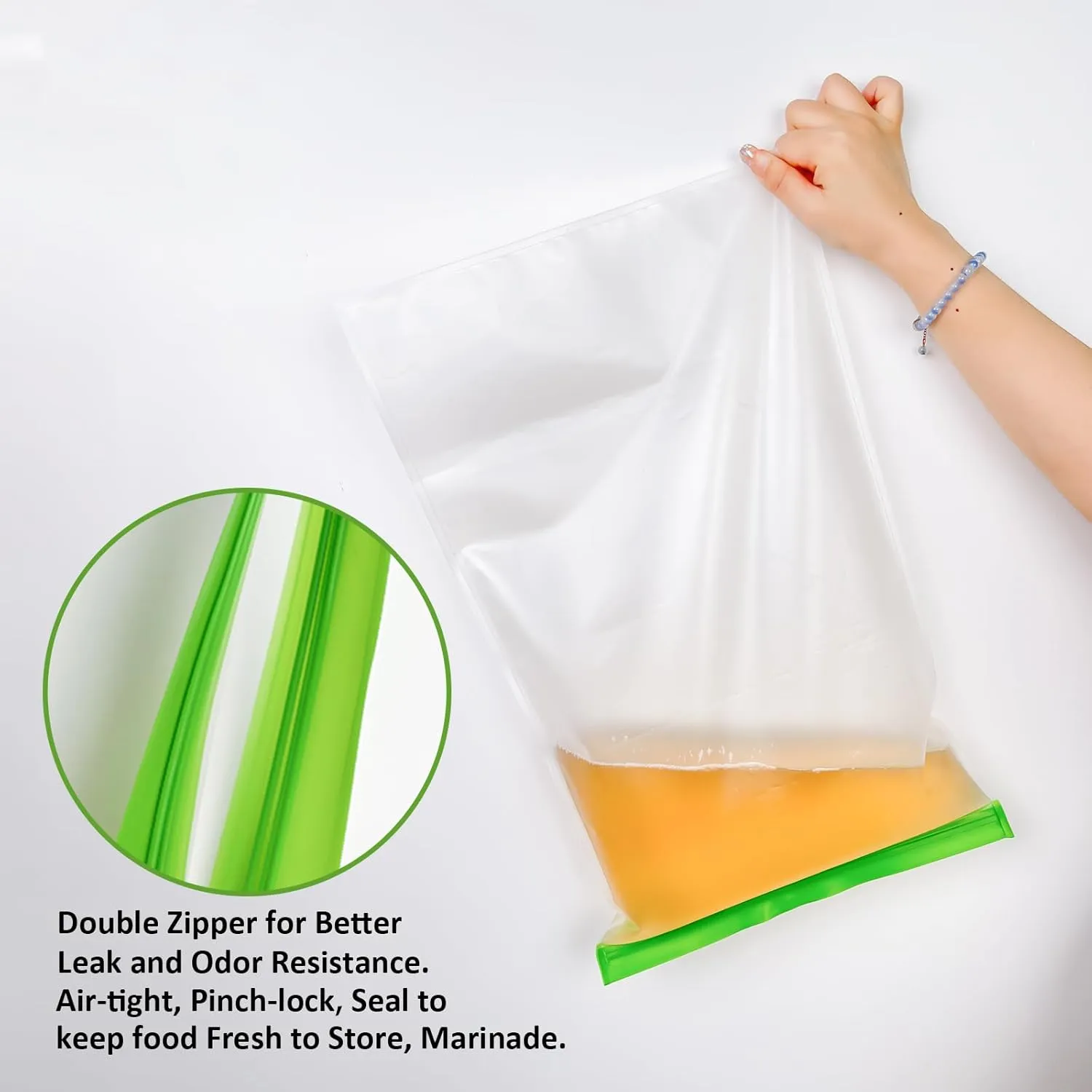 Bear Bags for Food Backpacking- Odor Proof Storage Bags 7.87 Mil Reusable No-Odor Ziplock Barrier Bags Fit Home Organization Camping, Food Storage (5pack)