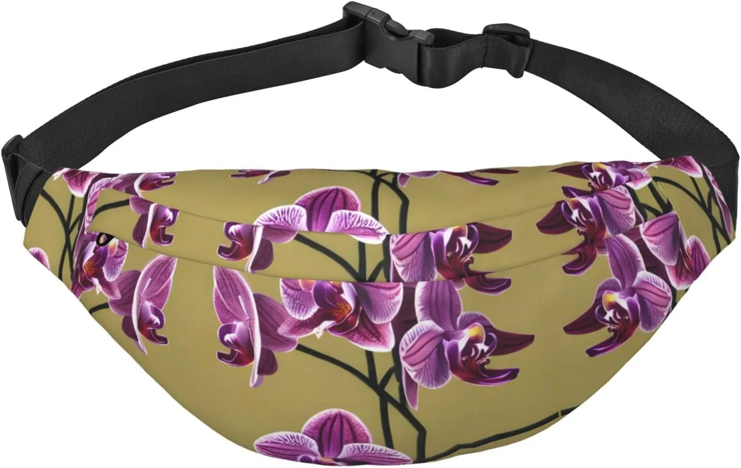 Beautiful Orchids Fashion Crossbody Appearance High capacity outdoor with Adjustable Comfortable Work Leisure Versatile