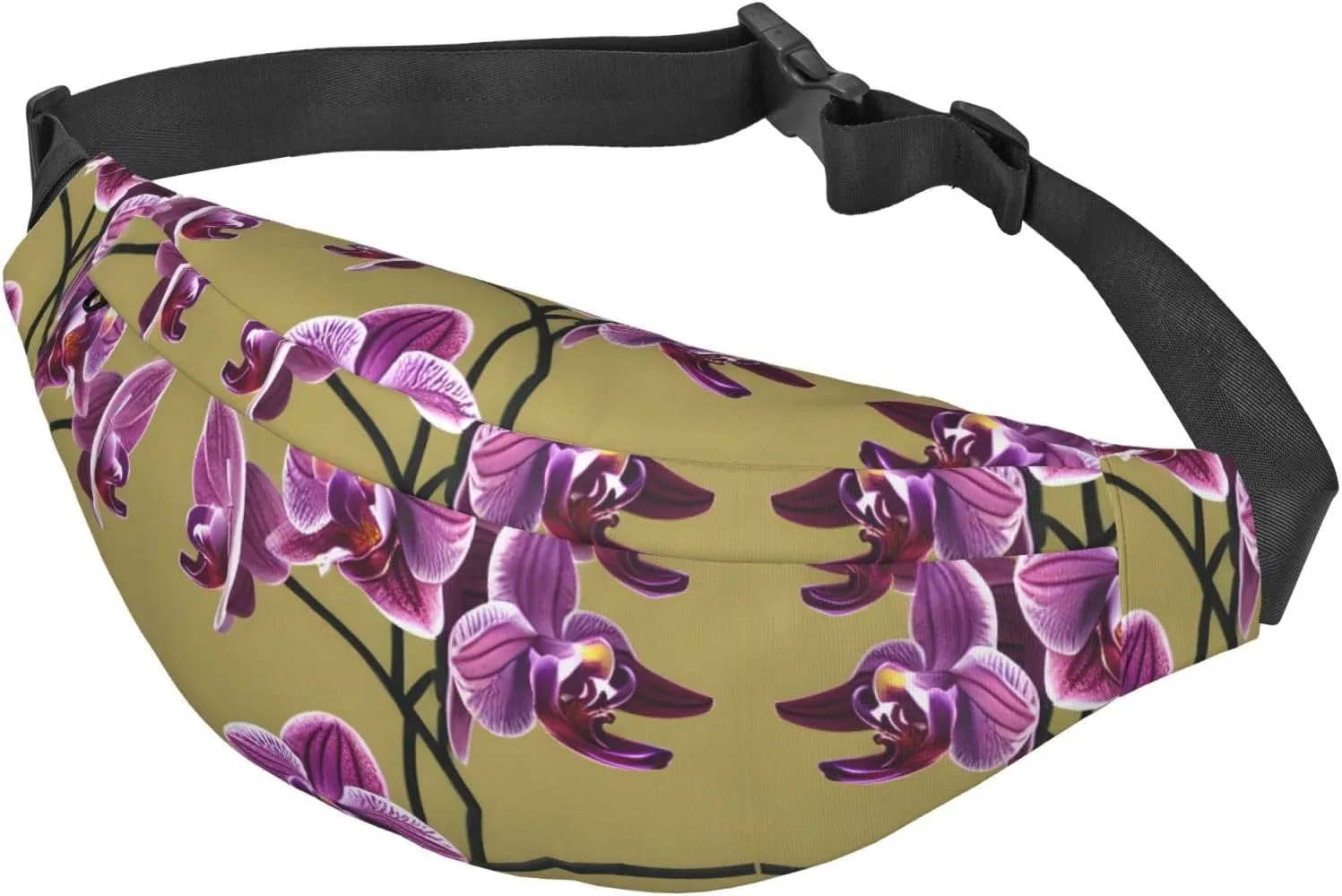 Beautiful Orchids Fashion Crossbody Appearance High capacity outdoor with Adjustable Comfortable Work Leisure Versatile
