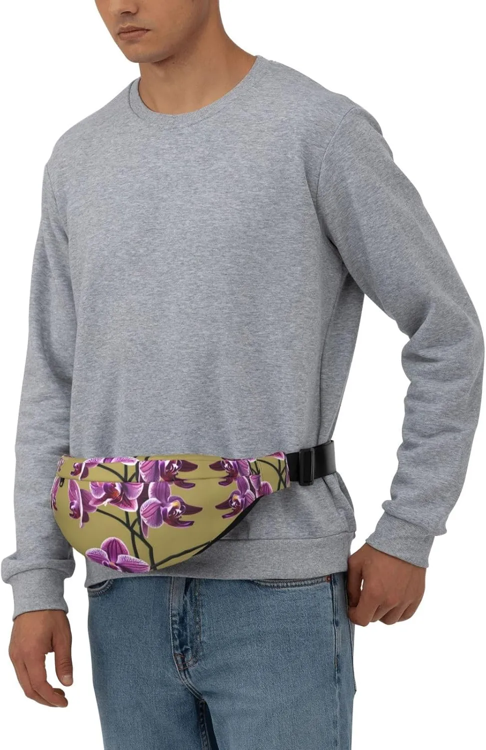 Beautiful Orchids Fashion Crossbody Appearance High capacity outdoor with Adjustable Comfortable Work Leisure Versatile