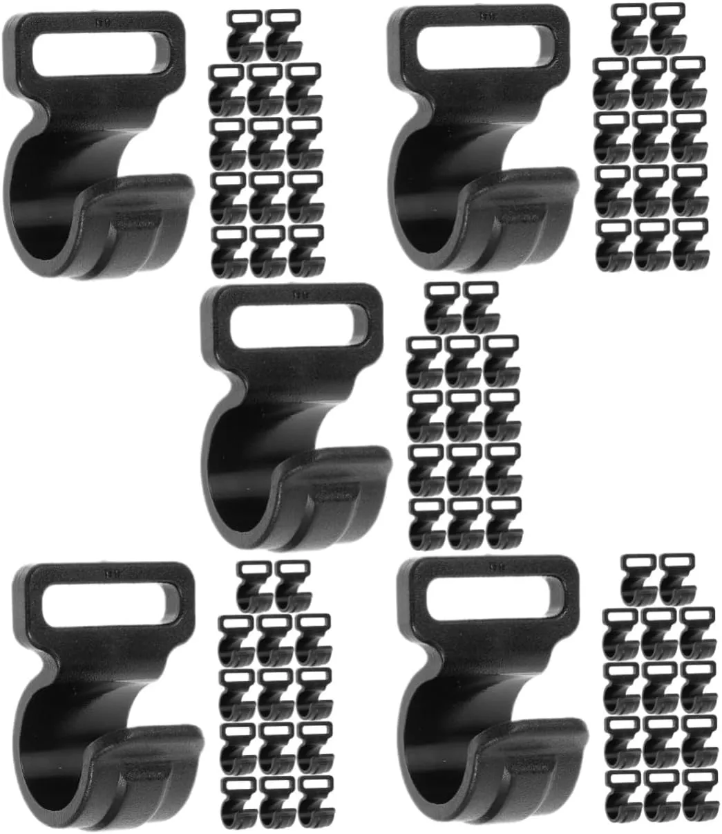 BESPORTBLE Black Camping Tent Pole Hooks Camping Clip Pp Storage Hook Outdoor Camping Tent Clips