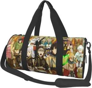 Bl-ack Clover Travel Bag for Men Women Duffel Roundlarge Capacity Sport Gym Bag