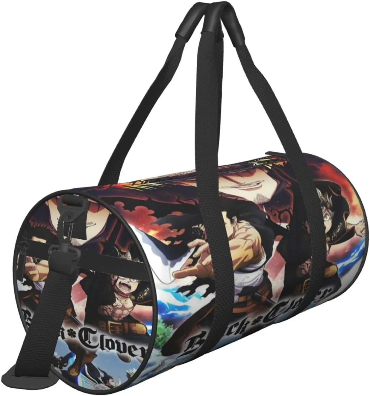 Bl-ack Clover Travel Bag for Men Women Duffel Roundlarge Capacity Sport Gym Bag