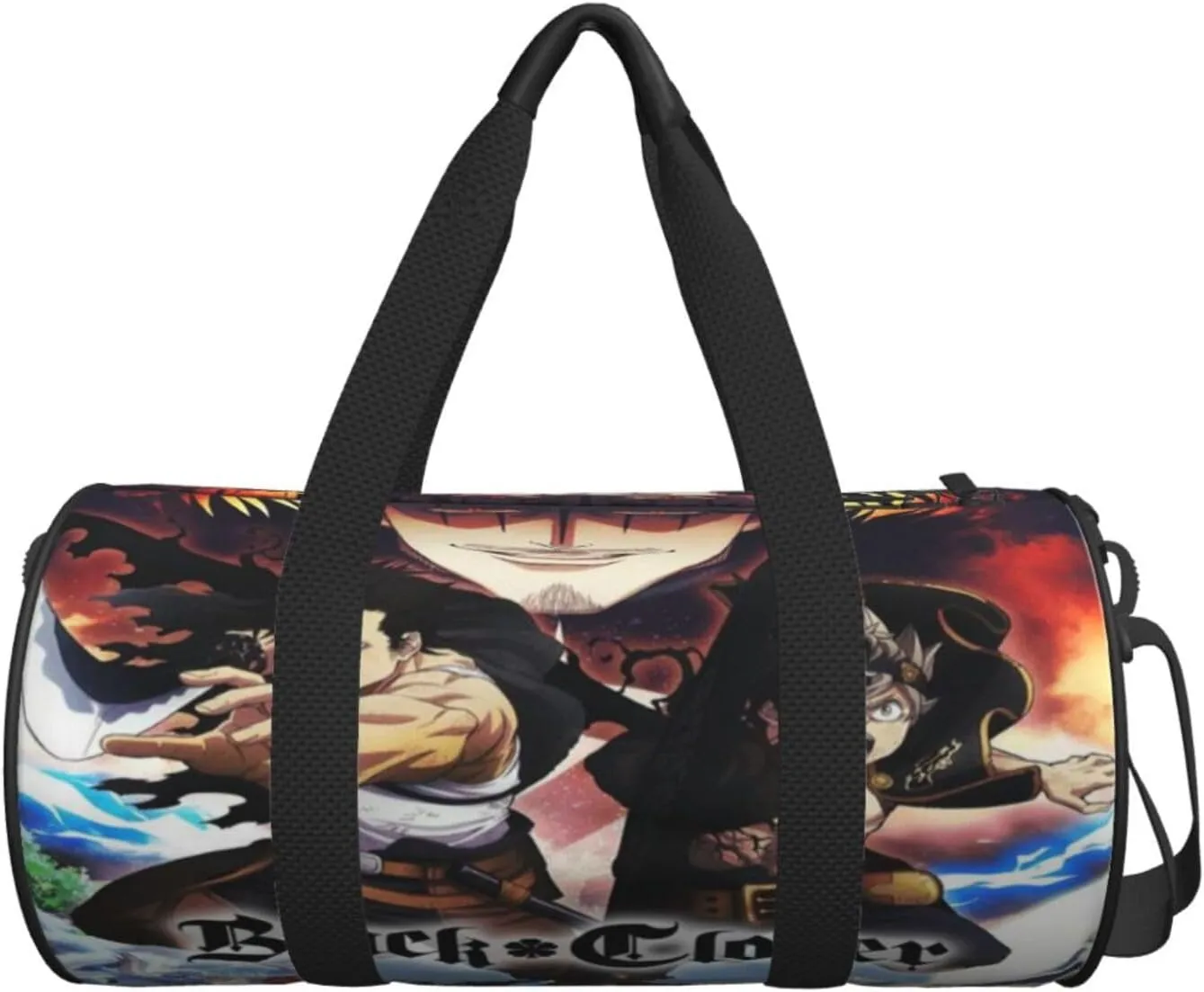 Bl-ack Clover Travel Bag for Men Women Duffel Roundlarge Capacity Sport Gym Bag
